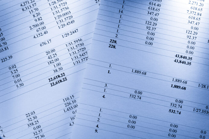 Operating budget numbers of financial calculation