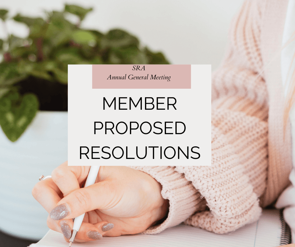 Member Proposed Resolutions ad